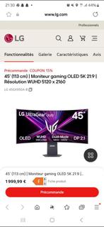 LG 45GX950A-B 45" OLED 5K pc-scherm, Computers en Software, Ophalen, Nieuw