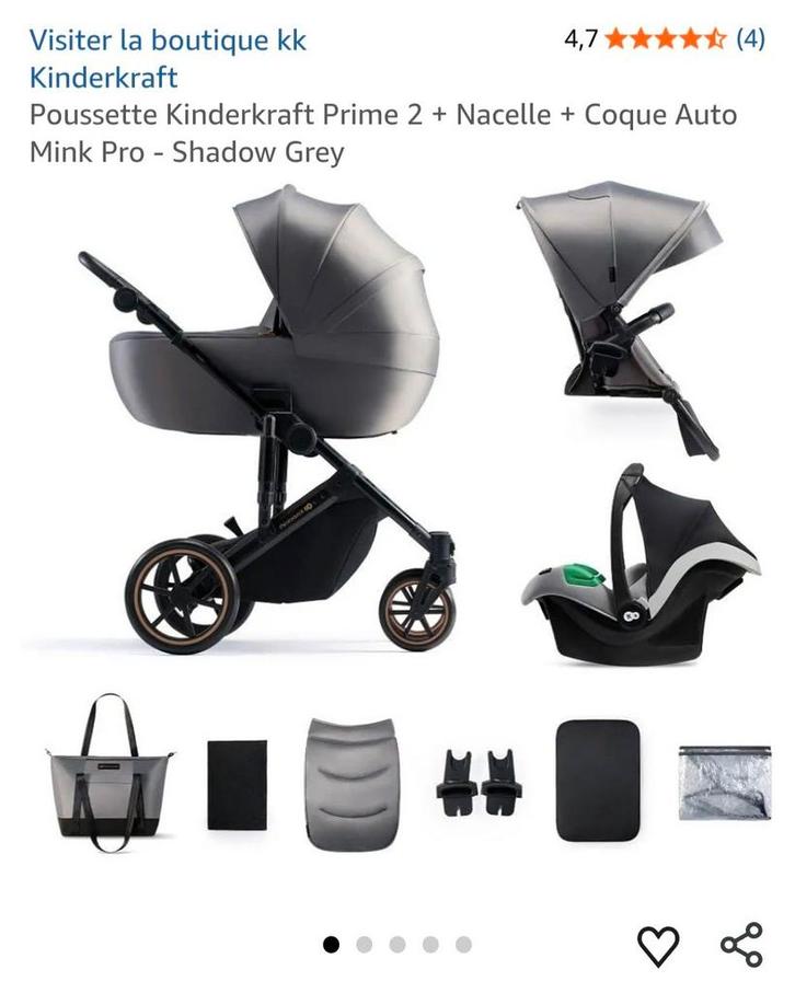 Poussette Kinderkraft 3en1 Prime 2 Pro, Enfants & Bébés, Poussettes & Combinaisons, Poussette, Enlèvement