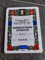Emaille bord bier  NDDB emaillerie belge, Ophalen of Verzenden, Zo goed als nieuw