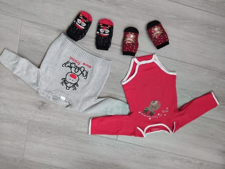Setje kerst 62-68, Kinderen en Baby's, Babykleding | Maat 62, Gebruikt, Jongetje of Meisje, Setje, Ophalen of Verzenden