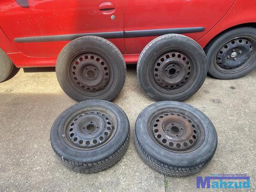 Corsa C stalen velgen banden 175 65 14 inch 4x100, Auto-onderdelen, Overige Auto-onderdelen, Opel, Gebruikt, Ophalen