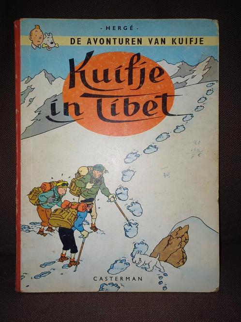 Kuifje in Tibet - 1960 - eerste druk, Boeken, Stripverhalen, Gelezen, Eén stripboek, Ophalen of Verzenden
