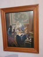Ingelijst borduurwerk De muziekles, Hobby en Vrije tijd, Borduren en Borduurmachines, Ophalen, Zo goed als nieuw, Handborduren