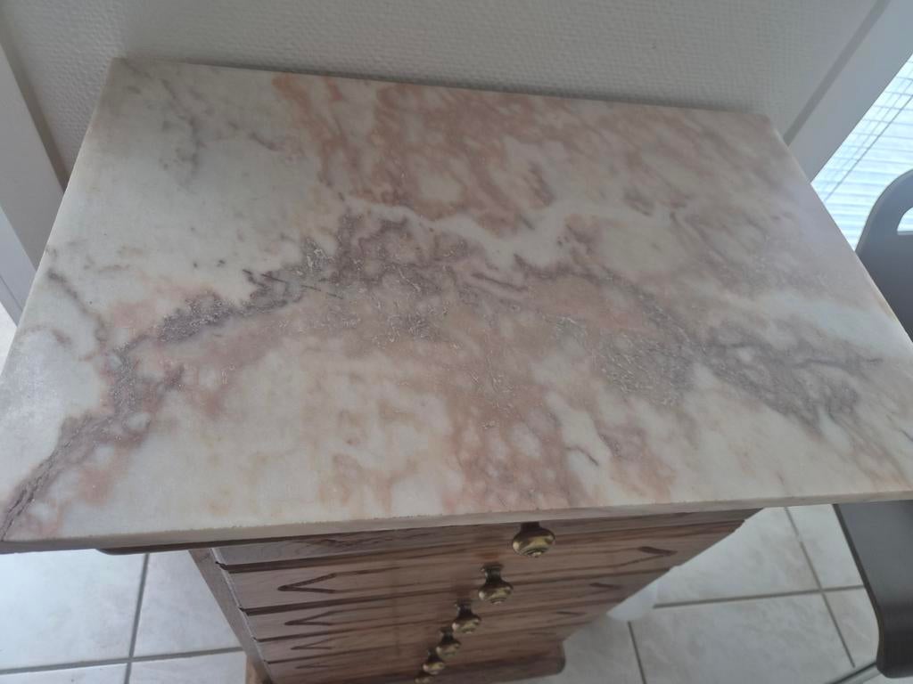 Morceau de marbre blanc rose 38x58cm, Enlèvement, Blanc