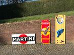Emaille borden Martini, Coca-Cola,Safir, Ophalen, Gebruikt