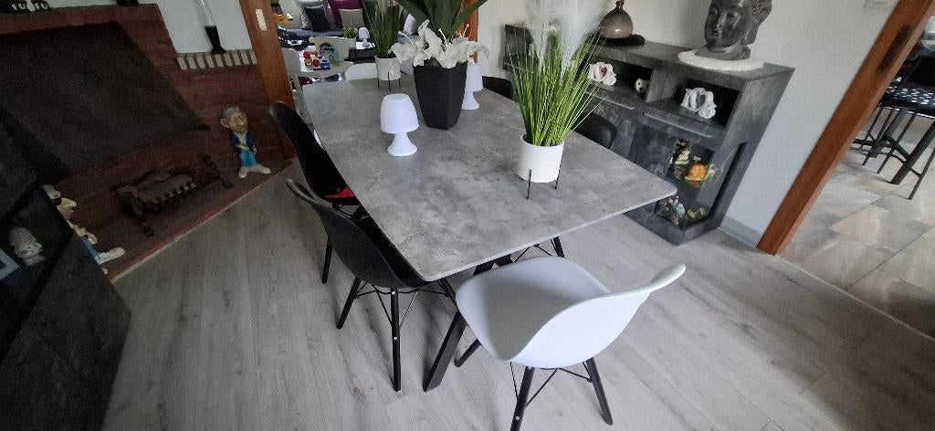 ⚡️️⚡️table de salle a manger + 6 chaise️⚡️⚡️, Maison & Meubles, Enlèvement, Autres couleurs, Bois, Cinq, Six Chaises ou plus