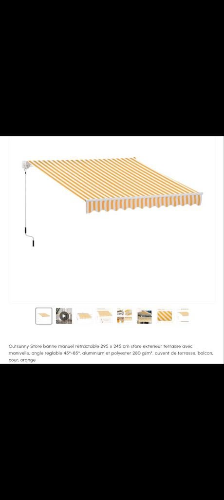 Store banne neuf, Jardin & Terrasse, Protection solaire, Neuf, À bras articulé, 150 à 300 cm, Enlèvement ou Envoi