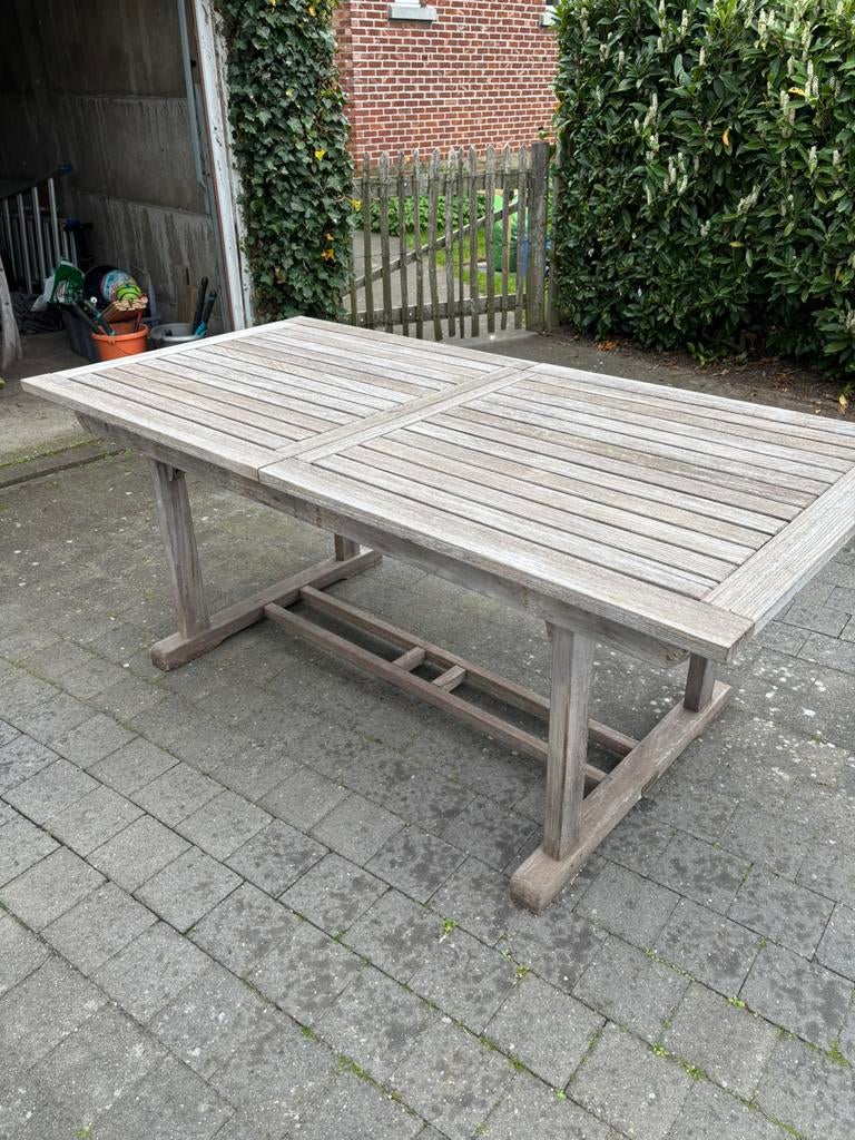 Houten teaktafel, Ophalen, Gebruikt, Rechthoekig, Teakhout