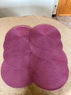 8 gevlochten placemats (aubergine), Home Creation, Ophalen of Verzenden, Zo goed als nieuw, Overige kleuren, Placemat