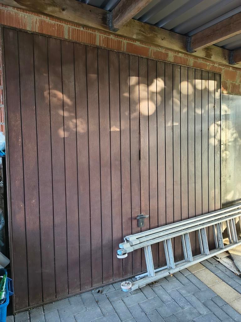 Houten garagepoort Hoogte 224cm x Breedte 244 cm, Ophalen of Verzenden