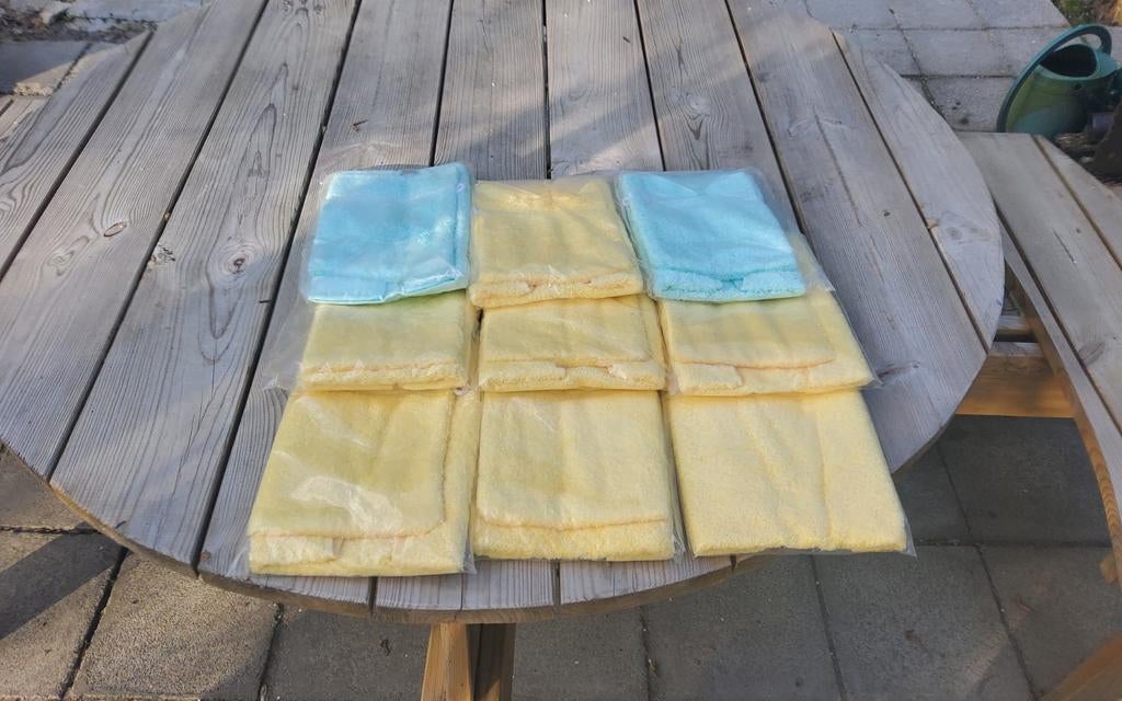 9 nieuwe washandjes met bijpassend gastendoekje, Ophalen, Nieuw, Gastendoekje