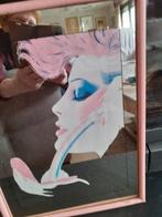 Miroir décoré par un visage coloré., Enlèvement ou Envoi