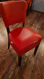 Set van 50 rode kunstleren stoelen (gechipt), Huis en Inrichting, Stoelen, Ophalen, Gebruikt, Overige materialen, Vijf, Zes of meer stoelen