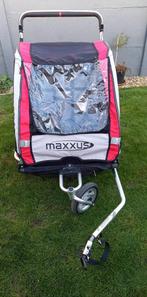 Fietskar Maxxus voor 2 kinderen, Vélos & Vélomoteurs, Enlèvement, Utilisé, 2 enfants, Pliable