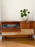 Vintage Radio Kast / Retro Dressoir Mid-Century, 25 à 50 cm, Vintage, 100 à 150 cm, Enlèvement