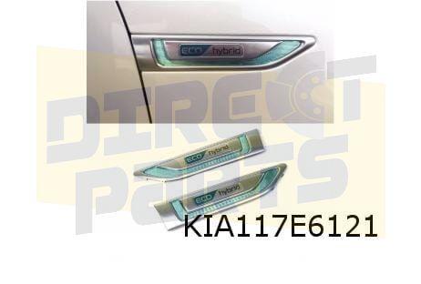 Kia Optima embleem "ECO-hybrid" voorscherm Links Origineel!, Kia, -, Verzenden, -