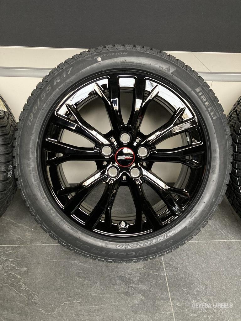 17” originele Mini Cooper J01 JCW velgen + winterbanden 991, Gebruikt, -, -, Banden en Velgen