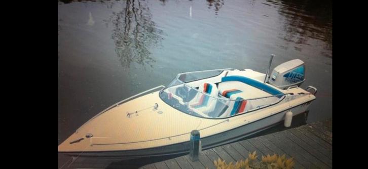 Tullio abbate sea star junior, Watersport en Boten, Speedboten, Gebruikt, Benzine, 70 tot 120 pk, Polyester, Buitenboordmotor