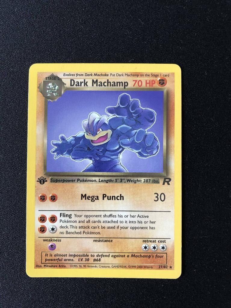 Fusée par équipe non holo Dark Machamp 1ère édition, Enlèvement ou Envoi, Comme neuf, Cartes en vrac