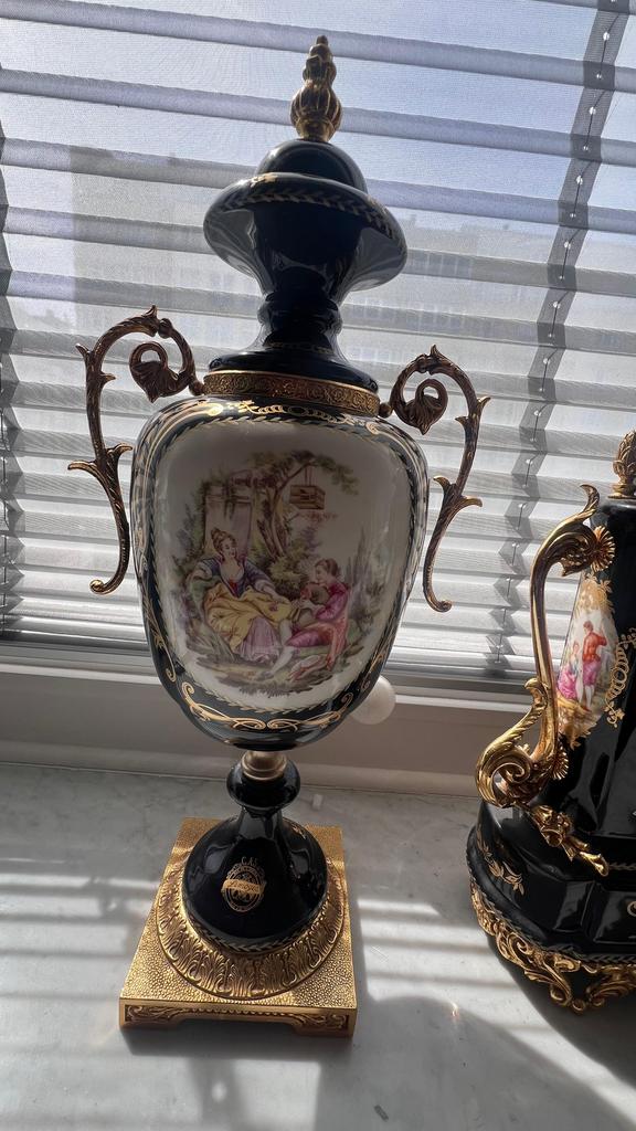 Prachtige Limoges vazen in uitstekende staat – luxe set, Antiek en Kunst, Ophalen
