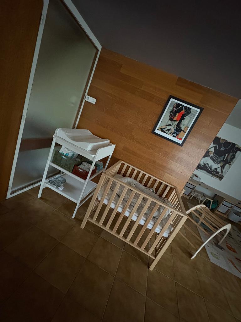 Childhome Park Hout Naturel 95 x 75 cm, Ophalen, Zo goed als nieuw, Rechthoekig, In hoogte verstelbaar