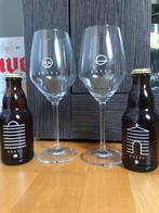 Duvel glas duo Sergio Herman met bijhorende flesjes, Ophalen of Verzenden, Nieuw, Bierglas