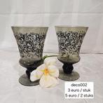 Mooie gekleurde glazen voor een extra touche in je interieur, Ophalen of Verzenden, Zo goed als nieuw, Zwart, Glas