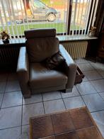 Lederen zetel, tweezit en éénzit., Enlèvement, Utilisé
