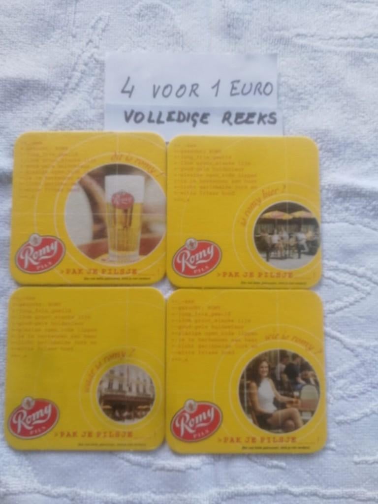 Volledige reeks bierviltjes Romy Pils, Pak je pilsje, Ophalen of Verzenden, Viltje(s)