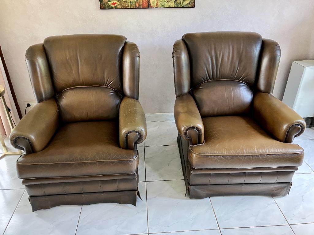 2 leren zetels Muylaert, Ophalen, Leer