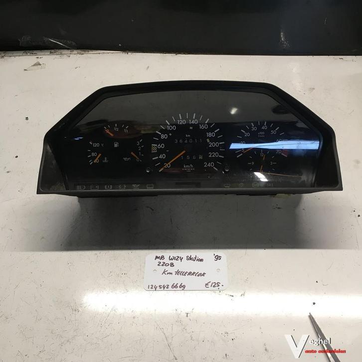 Mercedes W124  station 220B 1995 Km Tellerklok 124 542 6669, Auto-onderdelen, Dashboard en Schakelaars, Gebruikt, Ophalen of Verzenden