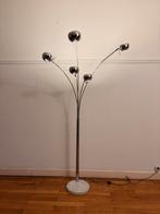 Lampadaire Space Age chromé 5 spots – base marbre, Enlèvement, Comme neuf