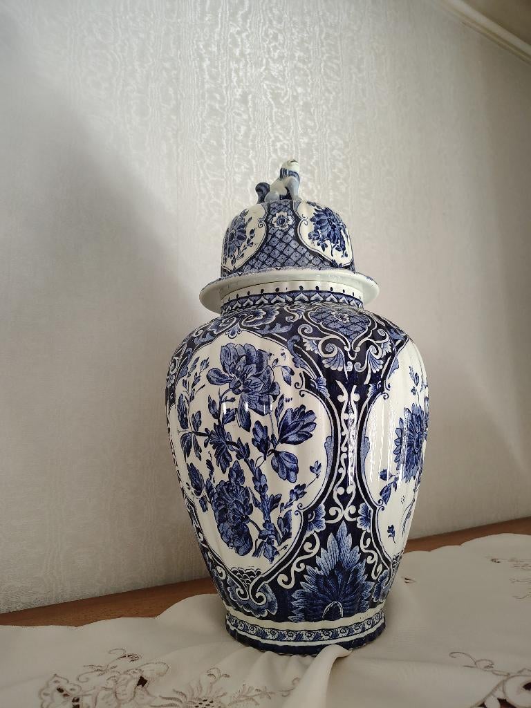 Vaas in  Delfts blauw met stempel, Antiek en Kunst, Ophalen