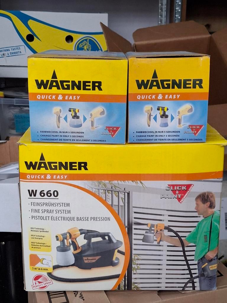 Station peinture ̂ Wagner avec les 3 pistolets NEUVE, Doe-het-zelf en Bouw, Schildersmaterialen, Ophalen
