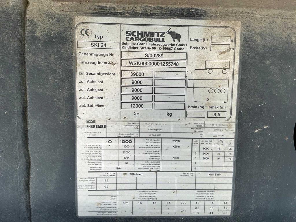 Schmitz SKI 24 Kipper oplegger, Auto's, Bedrijf, Overige brandstoffen, Te koop, Aanhangers en Opleggers