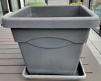 bloembak met opvangbak 38x38, Ophalen, Kunststof