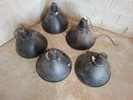 Lampes noires industrielles, 5 pièces, loquet en aluminium, Enlèvement ou Envoi, Utilisé, Métal, Industrieel