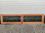 2 houten ramen 92x43, Doe-het-zelf en Bouw, Ophalen, Gevelraam of Ruit, Gebruikt, Minder dan 80 cm