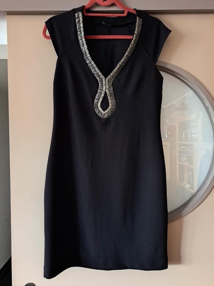 Elegant feestjurkje mt M, Kleding | Dames, Jurken, Zo goed als nieuw, Maat 38/40 (M), Zwart, Boven de knie, Ophalen of Verzenden