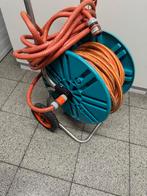 Tuyau d'arrosage Gardena 25 m, avec enrouleur, Jardin & Terrasse, Enlèvement, Comme neuf, Dévidoir