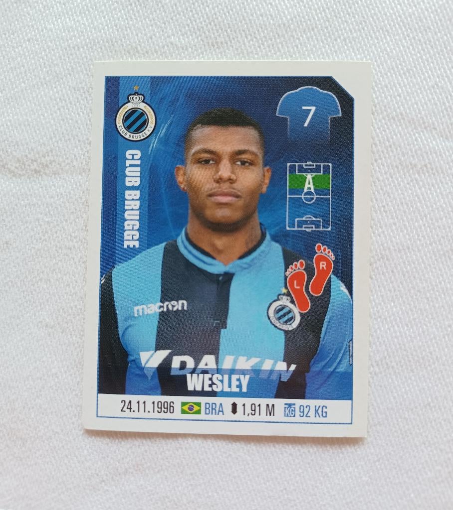 Sticker Wesley (rookie) - Pro League 2018, Ophalen of Verzenden, Zo goed als nieuw, Sticker