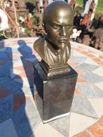 BUSTE EN BRONZE SIGNE DE LENINE SUR SOCLE, Enlèvement ou Envoi, Bronze