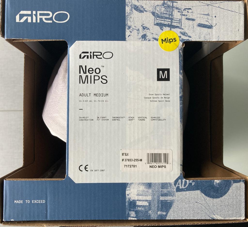 TE KOOP: Skihelm GIRO NEO MIPS mat zwart (eenmalig gebruikt), Zo goed als nieuw, Kleding, Ski, Ophalen