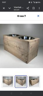 Voerbak steigerhout maat XXXL Noten Vergrijsd, Ophalen, Zo goed als nieuw