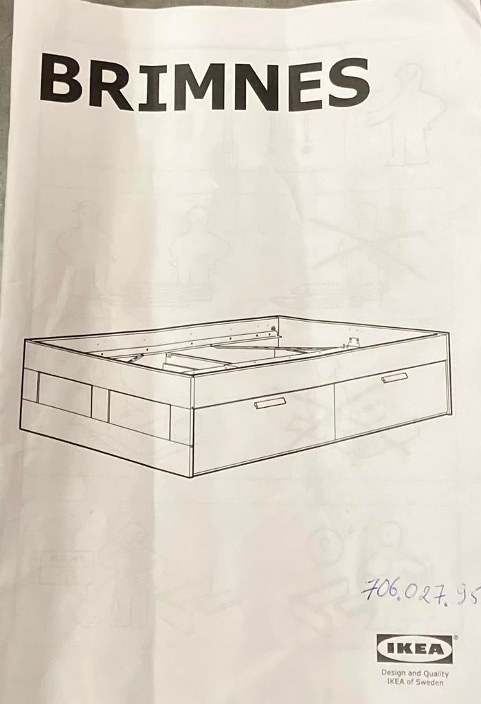 Onderstel Brimnes Ikea bed, Maison & Meubles, Comme neuf, Enlèvement, Autres types, 200 cm