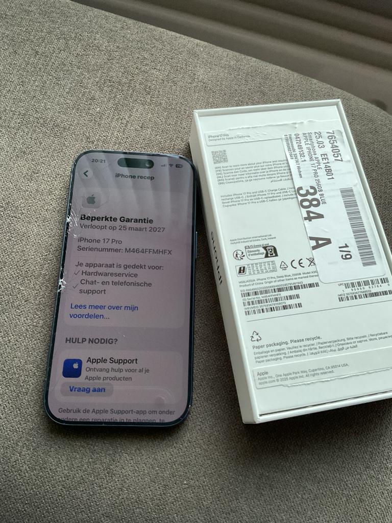 L'écran de l'iPhone 17 pro est cassé, Télécoms, Enlèvement, Comme neuf, 256 GB