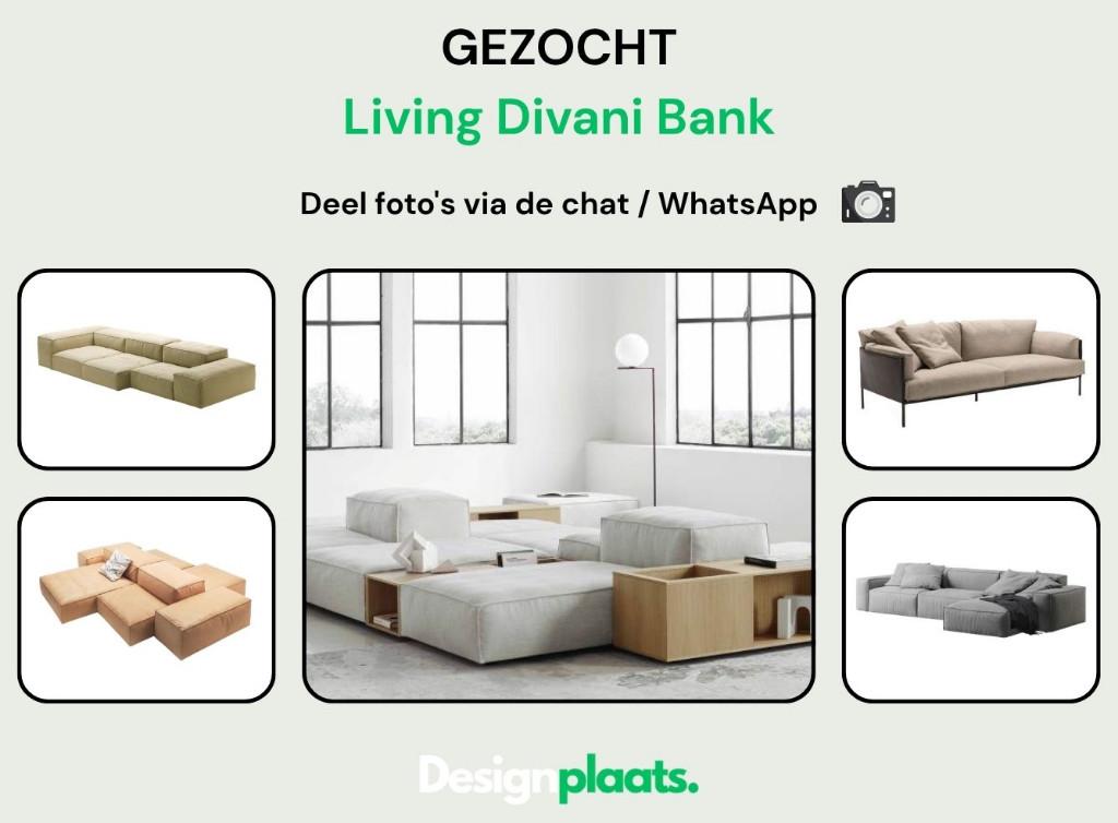 RECHERCHE : Canapé Living Divani — Achat immédiat, Enlèvement ou Envoi, Banc d'angle, Bankstel Bank Zetels Sofa Hoekbank Design bank