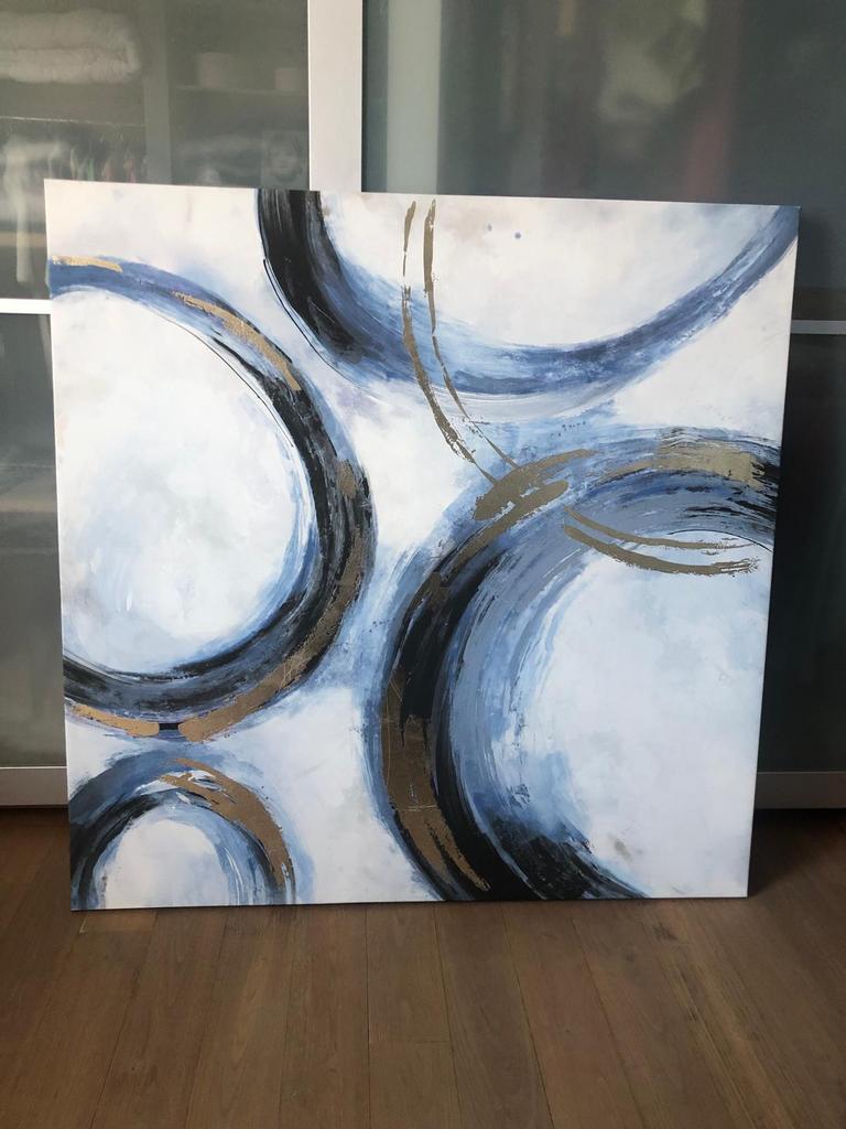 Schilderij abstract modern acryl canvas, Antiek en Kunst, Kunst | Schilderijen | Abstract, Ophalen