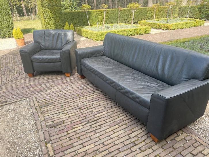 Chaise en cuir Jori en parfait état, Maison & Meubles, Canapés | Salons, Comme neuf, Banc droit, Trois personnes, 200 à 250 cm