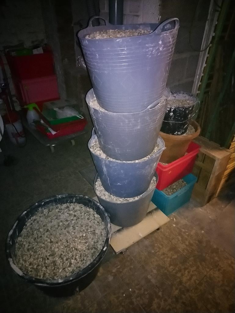 Grind, Tuin en Terras, Grind, Keien en Split, Gebruikt, Grind, Grijs, Ophalen